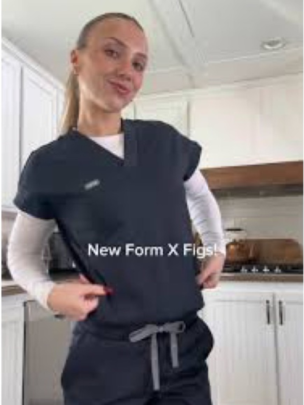 Figs Mira Banded Scrub Top XS NWOT - Picture 9 of 12